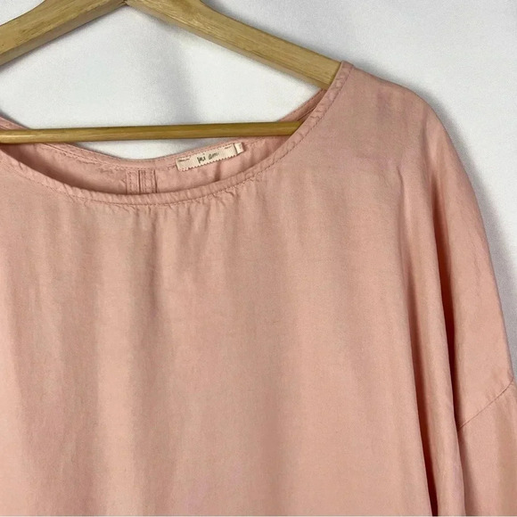 Boutique Mi Ami Light Pink Button Back Long Sleeve Blouse S - Picture 3 of 3
